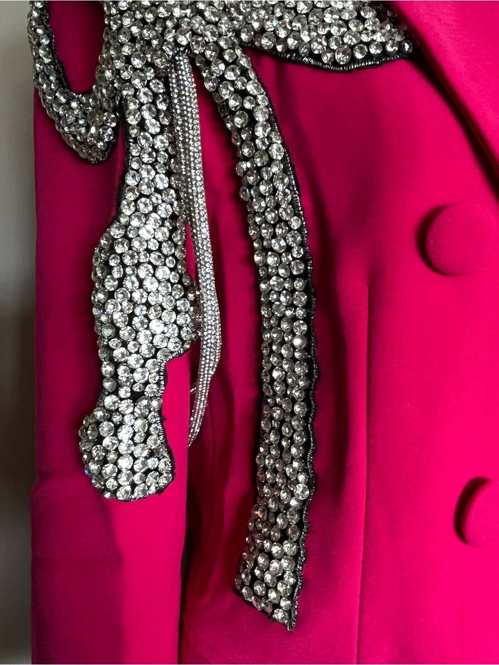 NWT Beulah Style Hot Pink Embellished Bow Jacket/Blazer Size Medium - Picture 6 of 16